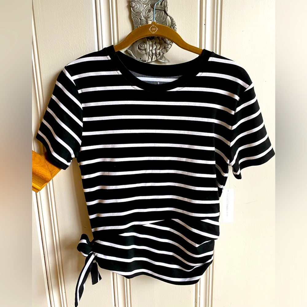 NY&C Striped Shirt with Tie Small
